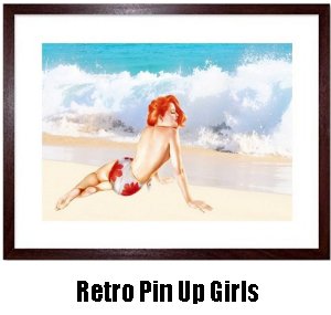 Retro Girls Framed Prints